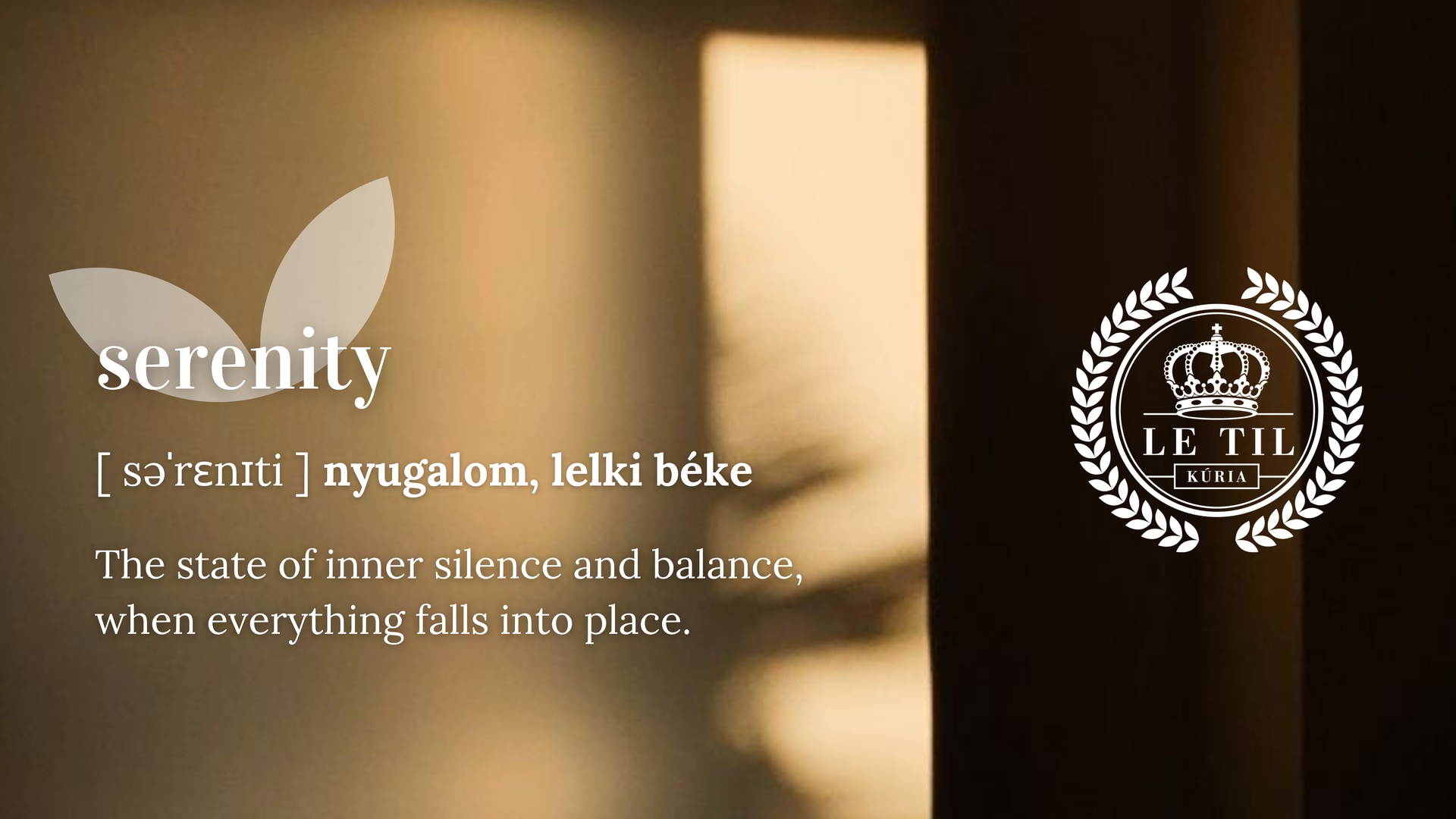 PÁROK HÉTVÉGÉJE 2025 @ LE TIL KÚRIA
Egy hétvége, amikor csak Ti számítotok!
Képzeljétek el, ahogy egy novemberi hétvégén a Le Til Kúria kapui kitárulnak előttetek, és onnantól kezdve minden pillanat a közös harmóniáról, meghittségről és feltöltődésről szól. - Le Til Kúria